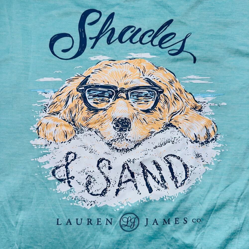 NWT Women’s XXL Lauren James UPF30+ LS Polyester Lightweight Dog Graphic TShirt
